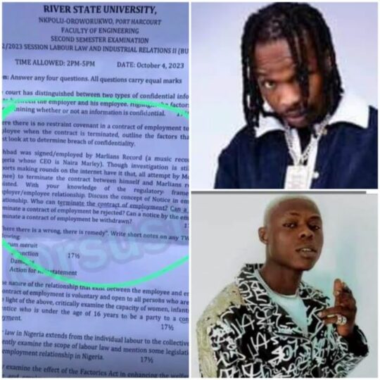 The Controversy Surrounding Mohbad and Naira Marley in RSU Engineering Exam