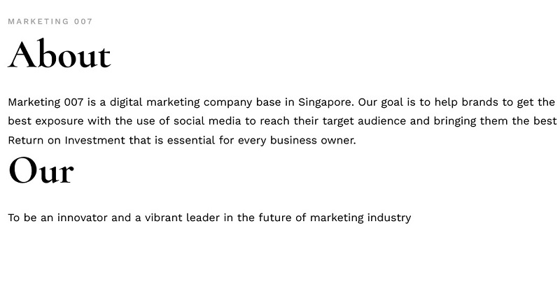 Marketing 007 Pte Ltd Scam